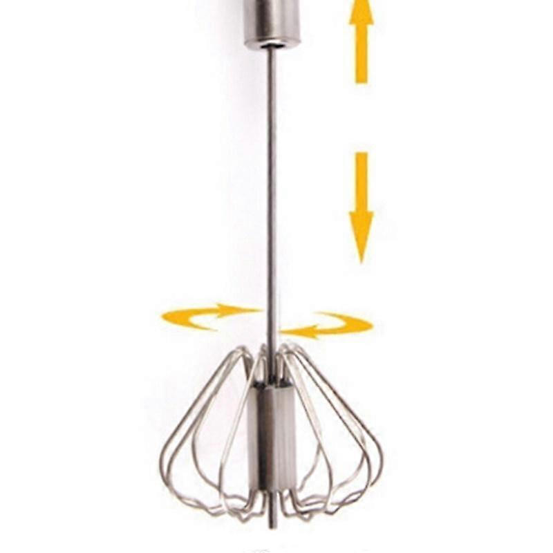 Stainless Steel Semi-automatic Rotation Eggbeater Hand Pressure Egg Mixer Egg Stiring Tool