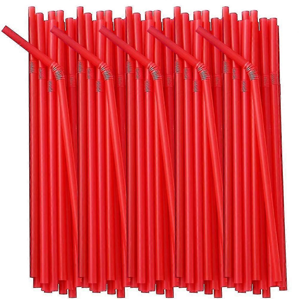 100/200/500 Esnek Plastik İçme Pipetleri, Ekstra Uzun Renkli Tek Kullanımlık Bendy Parti Fantezi Pipetleri