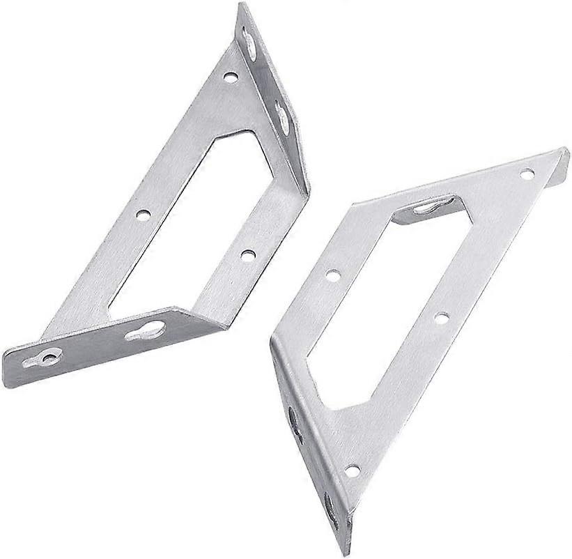 Trapeziform Corner Reinforcing Brackets, Stainless Steel Floating Shelf Supports With Rounded Edge Protection, Furniture Installation Repair