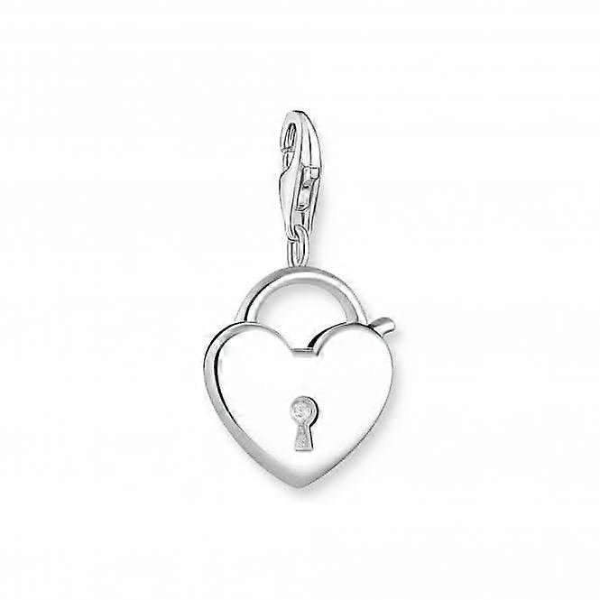 Sterling Silver Lock Heart Charm 0009-001-12