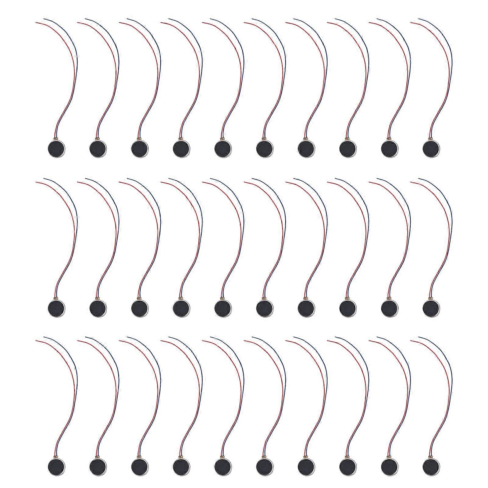 30Pcs Mini Vibration Motors Small Lightweight Low Noise Low Power Consumption Micro Vibrating Motor