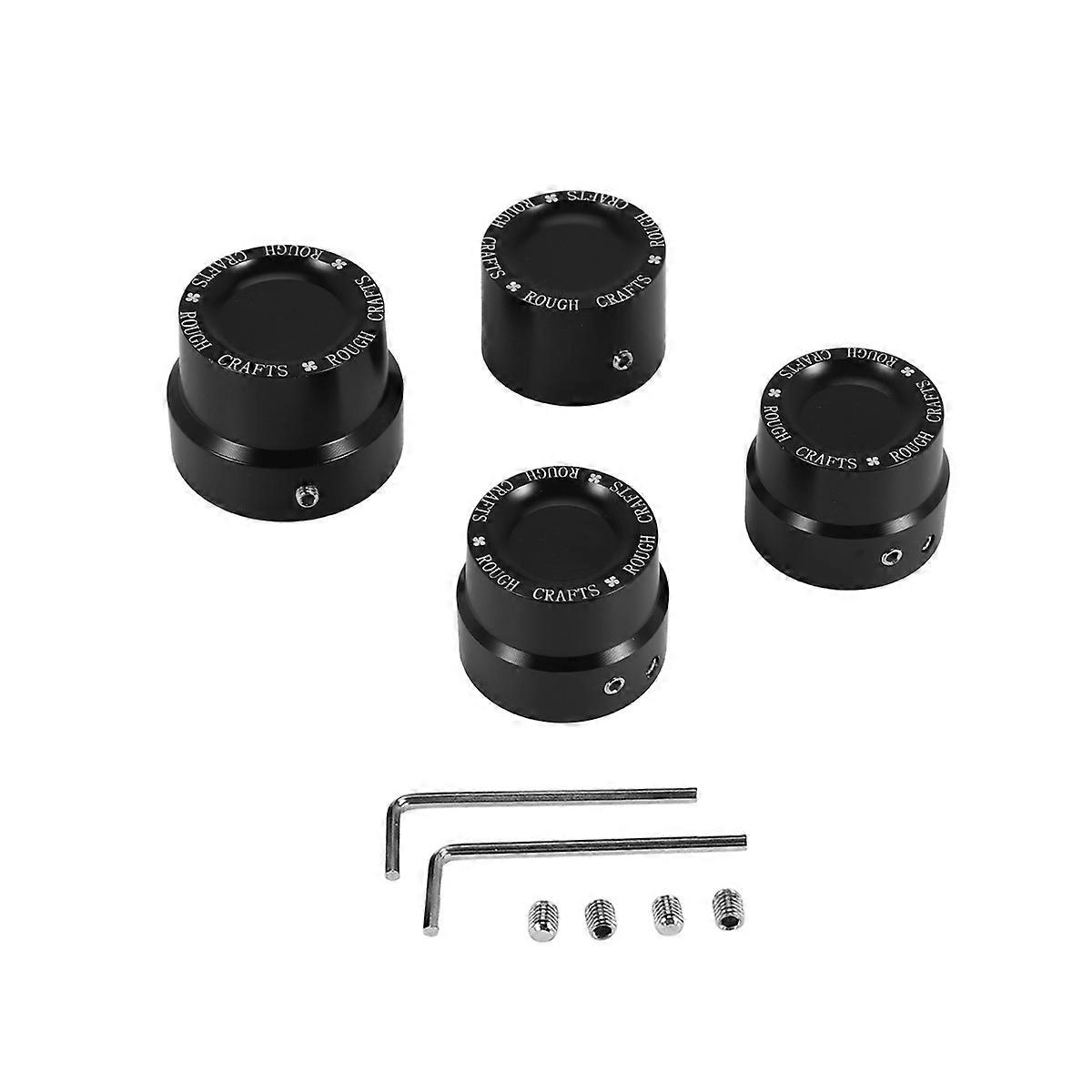 4 Pcs Craft Carving Front & Rear Axle Nut Caps for