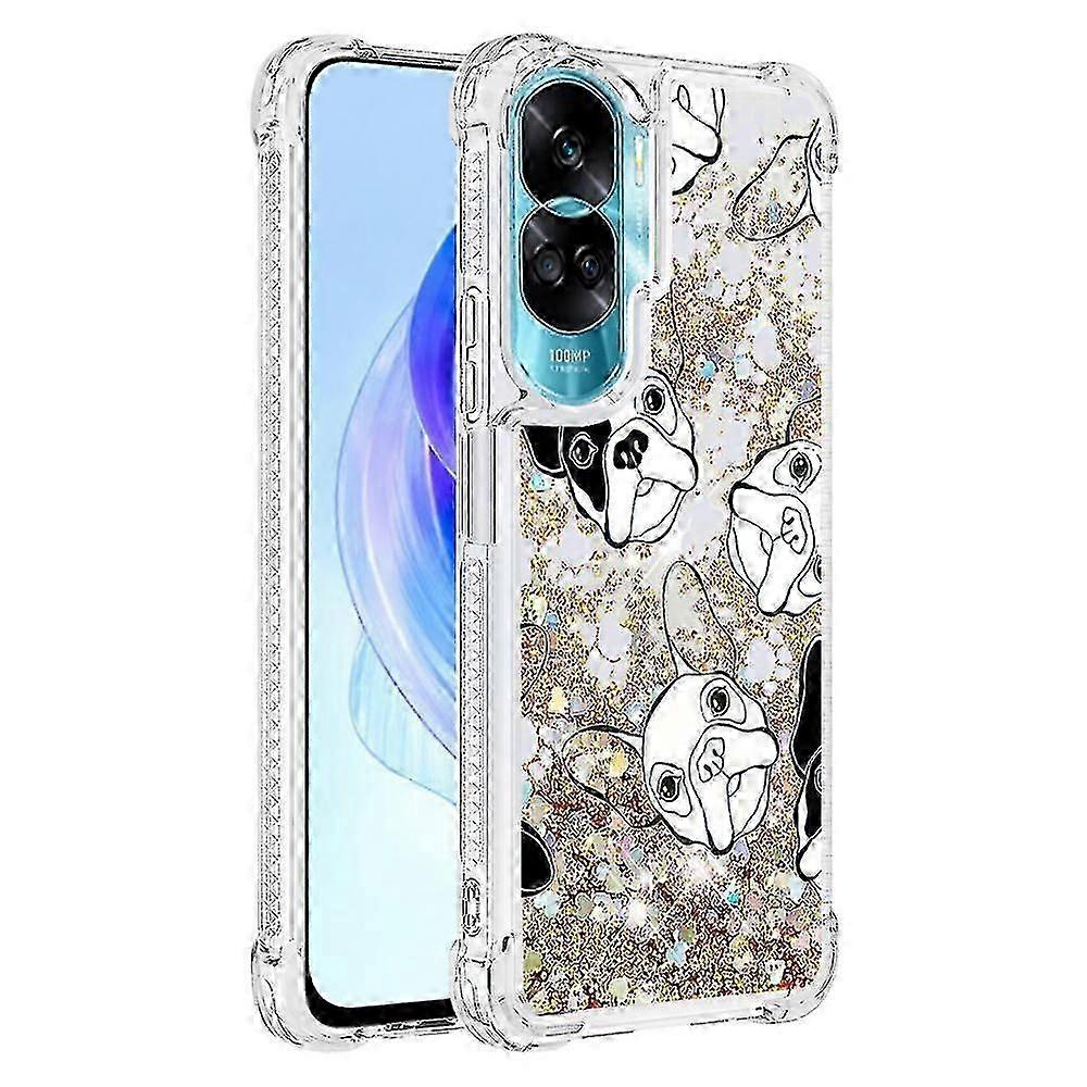 For Honor 90 Lite 5g Glitter Floating Liquid Case Pattern Printing Tpu Phone Cover Boris
