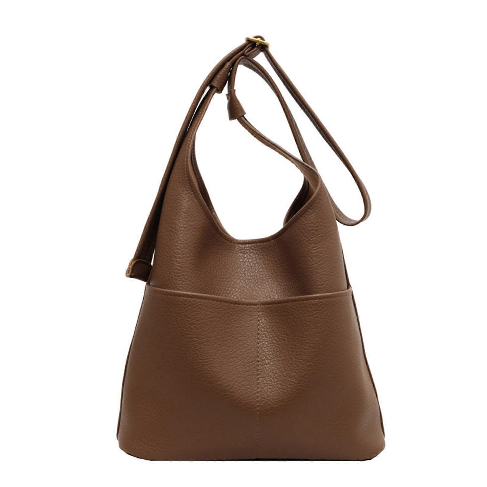 Borsa a secchiello versatile, spaziosa borsa a tracolla e borsa a tracolla in PU, colore fango