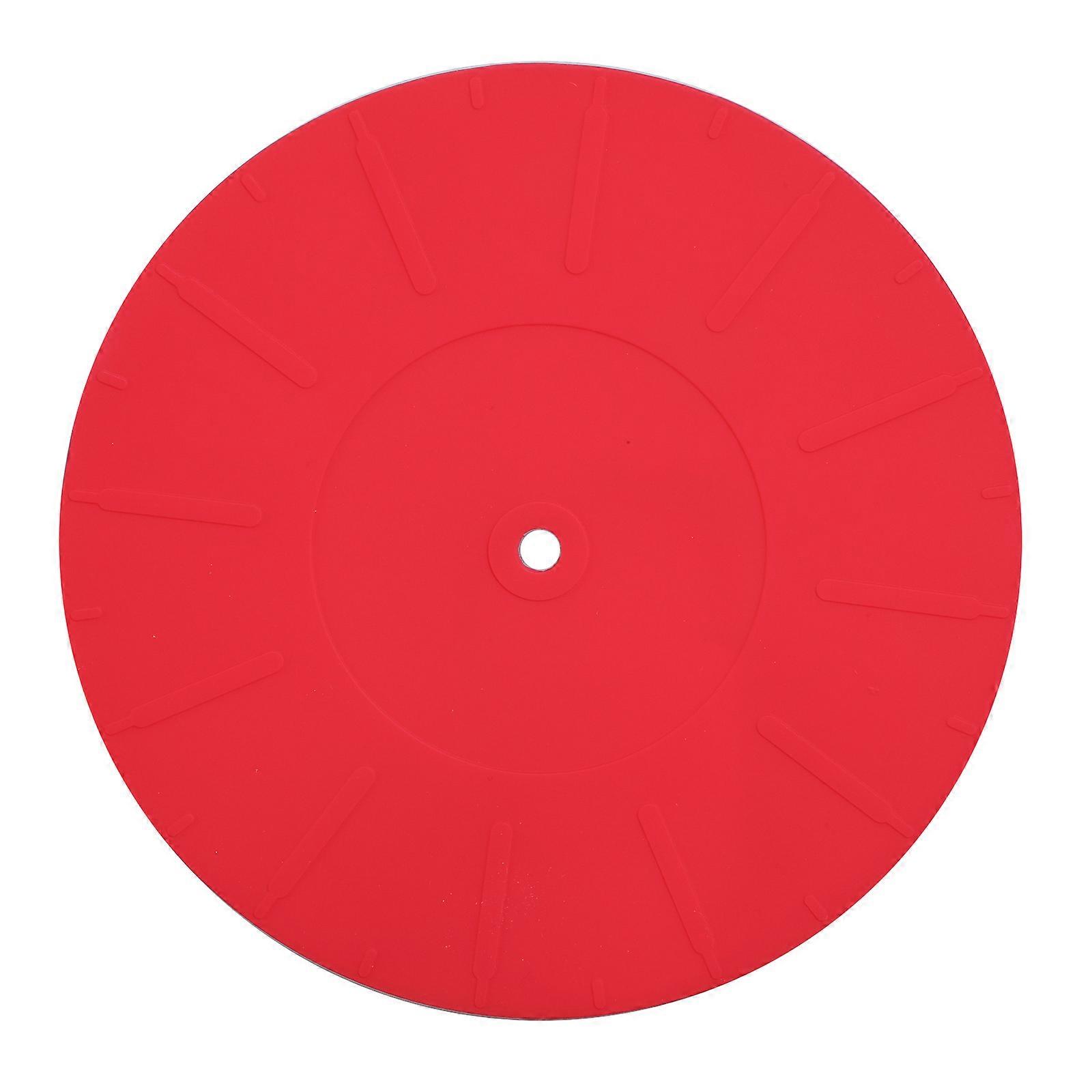 Silicone Turntables Mats AntiStatic Slipmat for Vinyls Record Player with Vibration Control and Noise Reduction Red