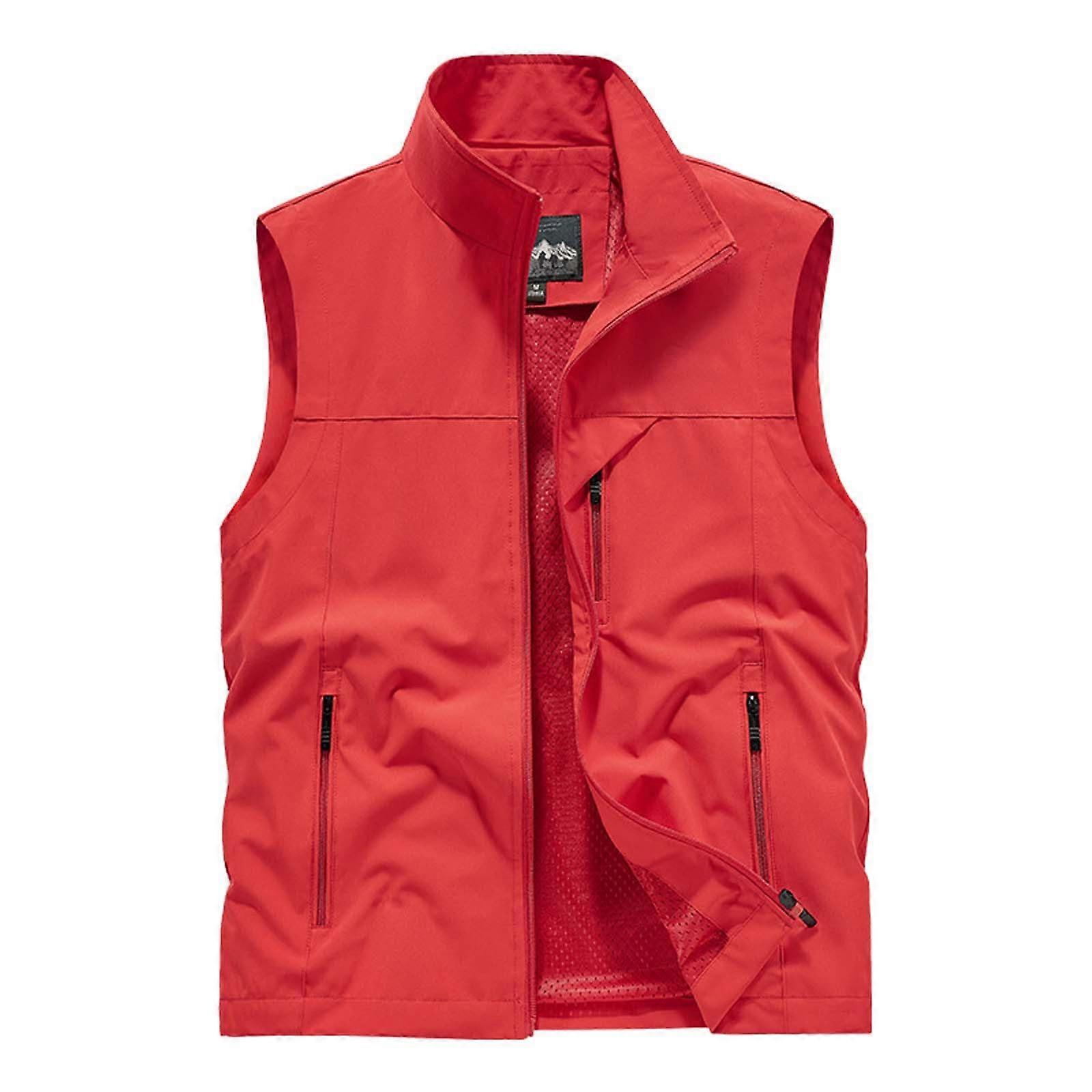 Softshell Zipper Sleeveless Quick Dry Multi Pocket Vest for Fishing