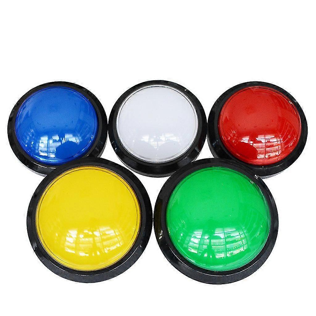 100 mm stor rund trykknapp med mikrobryter og led opplyst for DIY arkade