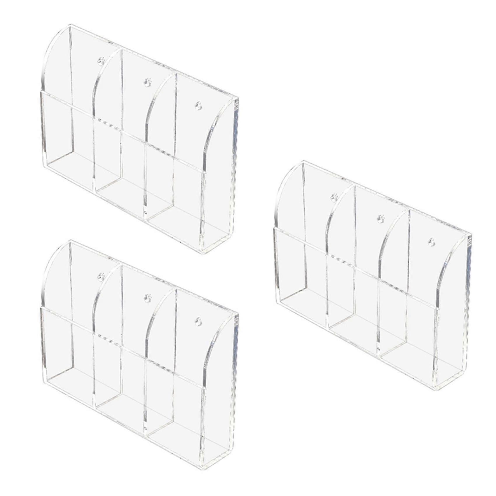 3Pcs Acrylic Remote Control Holder