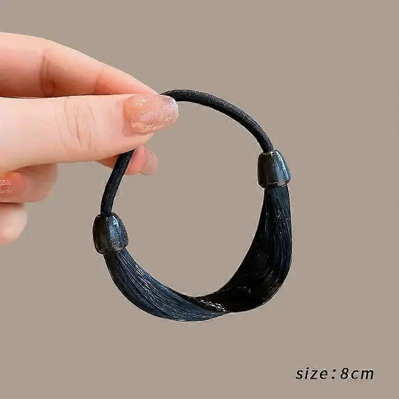 Korean Elastic Rubber Band Wig Hair Extension For - Pigtail Style Hair Tie