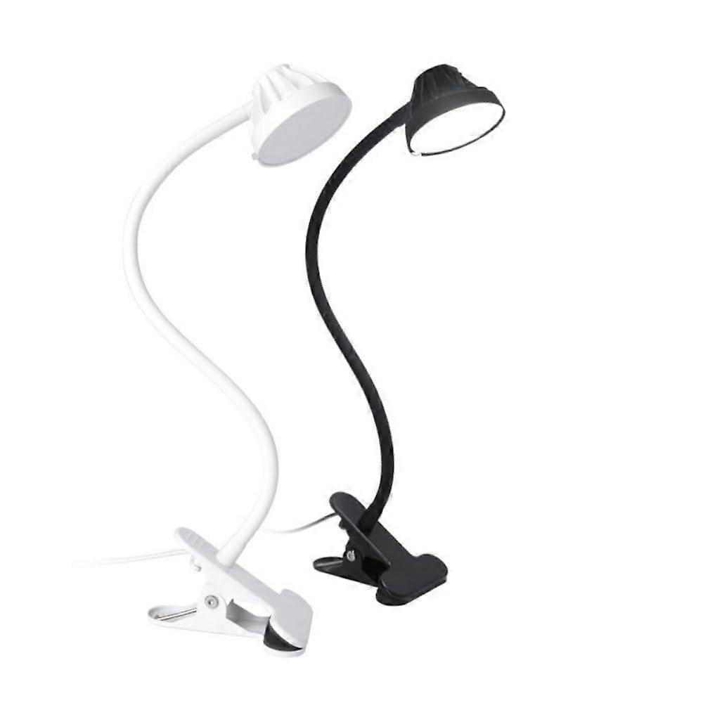 Clip On Light USB Reading Light 2 Pack, Round Head, 10-Level Dimmable, Eye-Care Clip Desk Lamp, Flexible Gooseneck Book Light