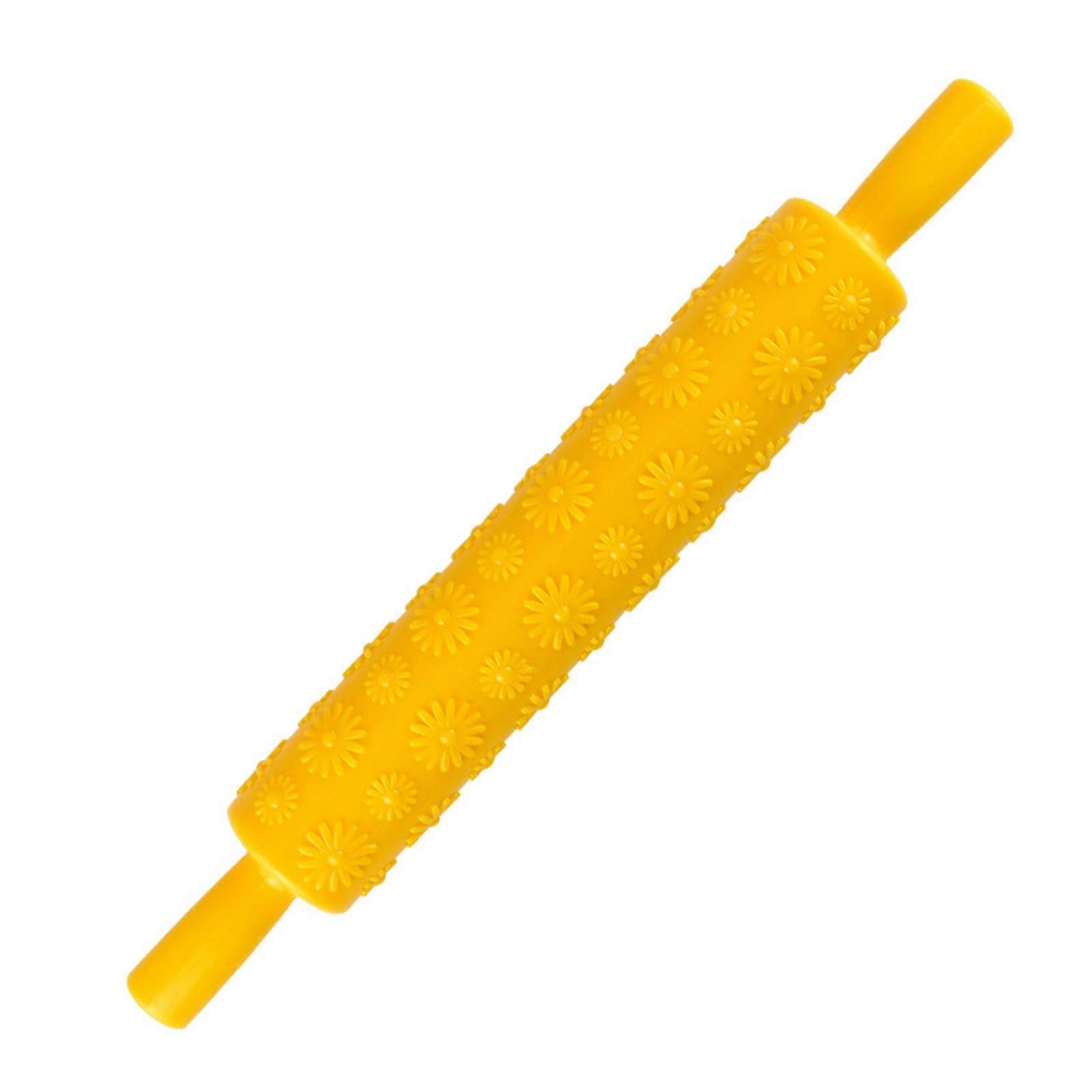 Multifunctional Portable Embossed Rolling Pin Heart Pattern Fondant Pastry Cake Decorating Tool Pattern Rolling Pin Gift