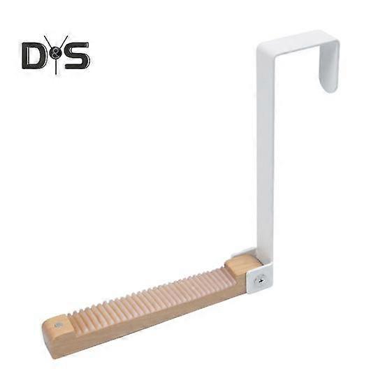 Wooden Foldable Coat Hanger Door Hook with Anti-Slip Clip Foldable Design Easy Installation Multi-Functional Storage Hook Door Laundry Hanger