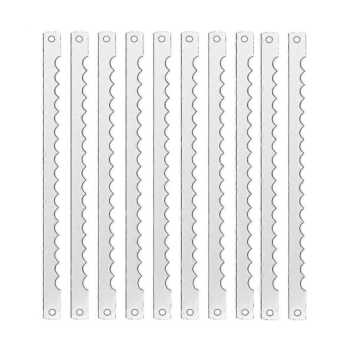 Ψωμί Bow Knife Blades Ανοξείδωτη λεπίδα αντικατάστασης Λεπίδα ψωμιού συμβατή με κέικ Σπιτική κοπή ψωμιού 10Pcs-C3