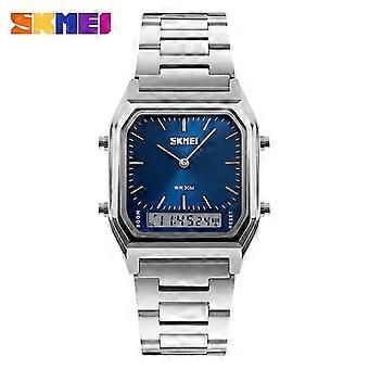 Fashion Casual Watch Men Digital Dual Time Sports Chronograph 3bar Waterproof Quartz Wristwatches re