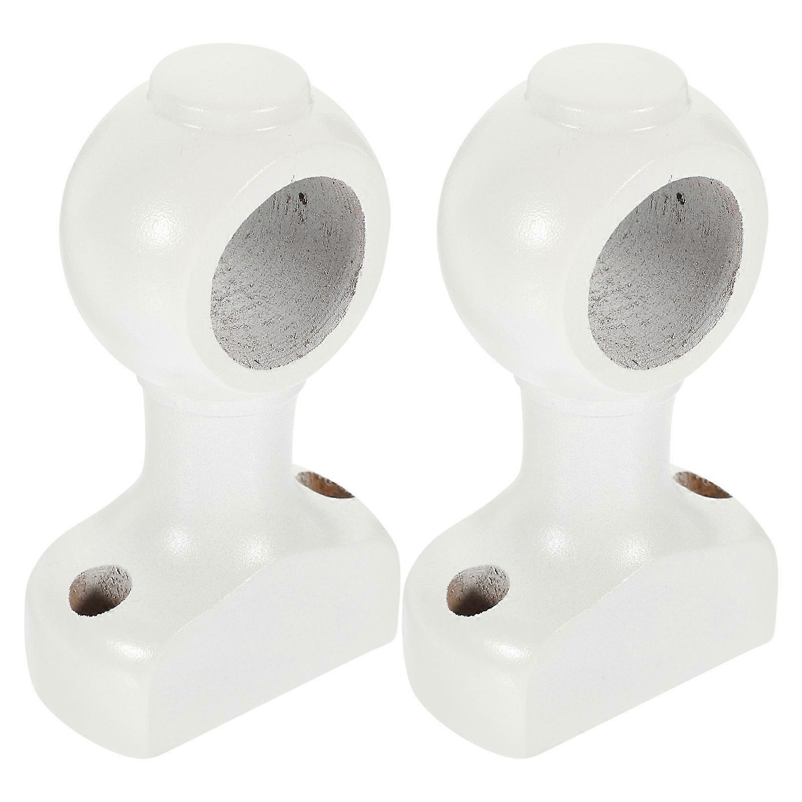 2pcs Wooden Curtain Rod Brackets Heavy Duty Curtain Rod Holders Wood Curtain Rod Hooks