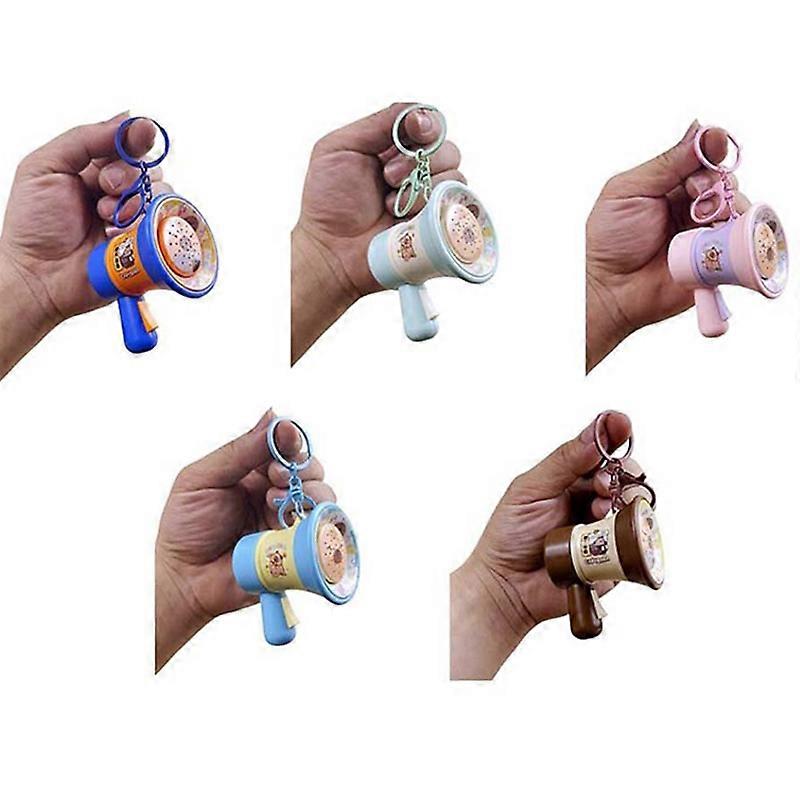 Cartoon Capybara Musical Trumpet Keychain Recording Speaker Music Keychain Pendant Commemorative Music Box Handheld Speakers