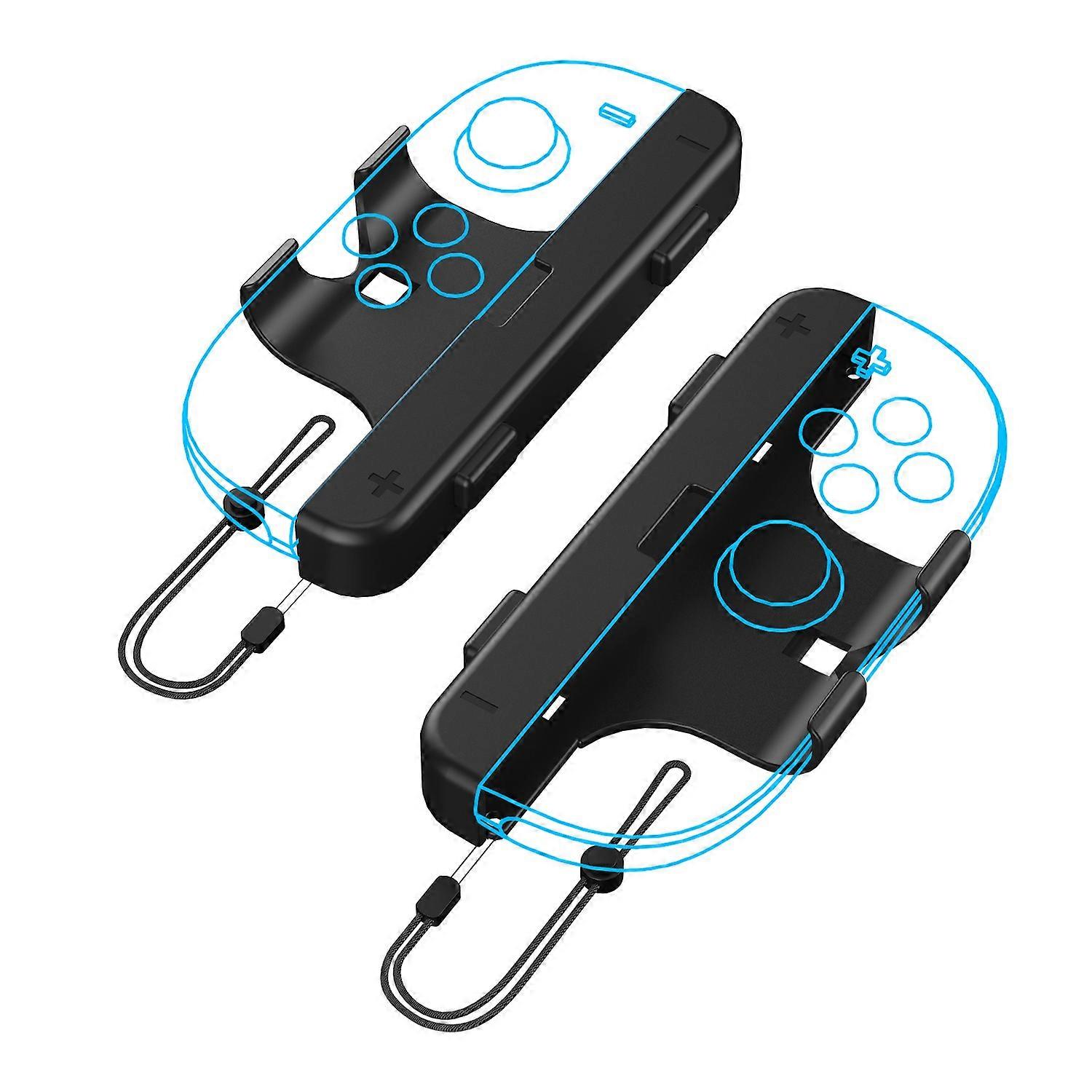 JYS-NS2280 2Pcs For Nintendo Switch 2 Dual Joy-Con Grip Handles with Wrist Strap Ergonomic