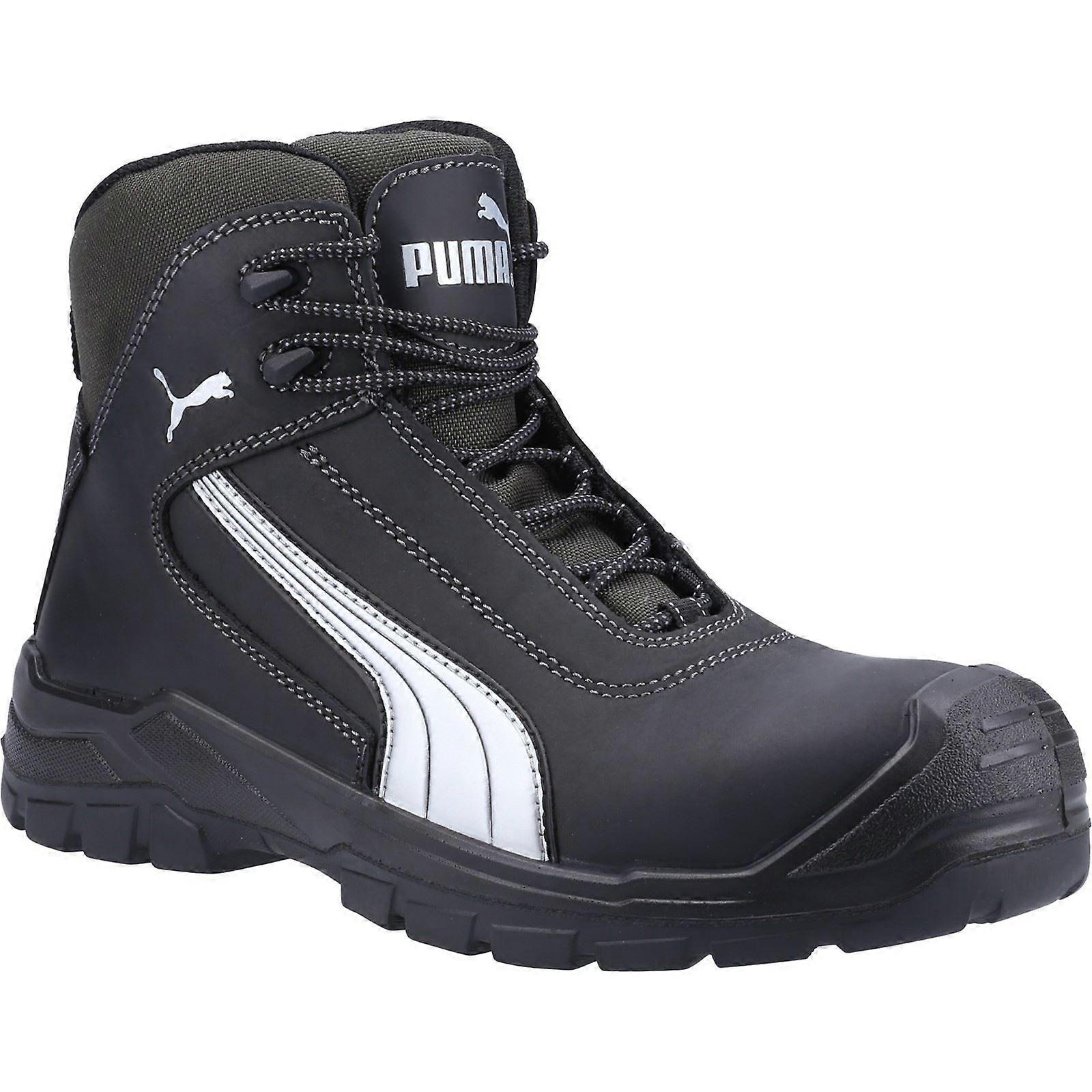 Puma Safety Cascades 中黑色男士皮革+纺织安全靴