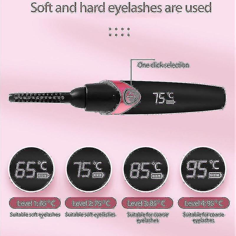 Digital Screen Electric Eyelash Curler 360° Intelligent Temperature Control Eyelash Curler Convenient Makeup Tools