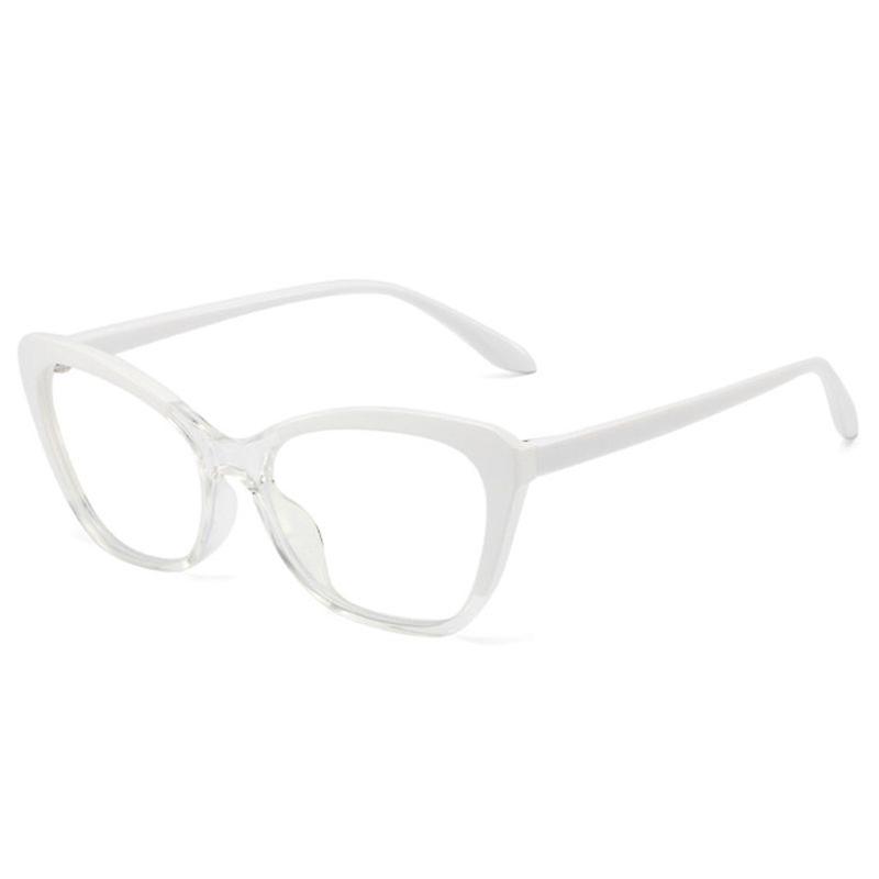 SHAUNA Fashion TR90 Clear Anti-Blue Light Women Glasses Frame Retro Spring Hinge Men Optical Cat Eye Double Color Frame