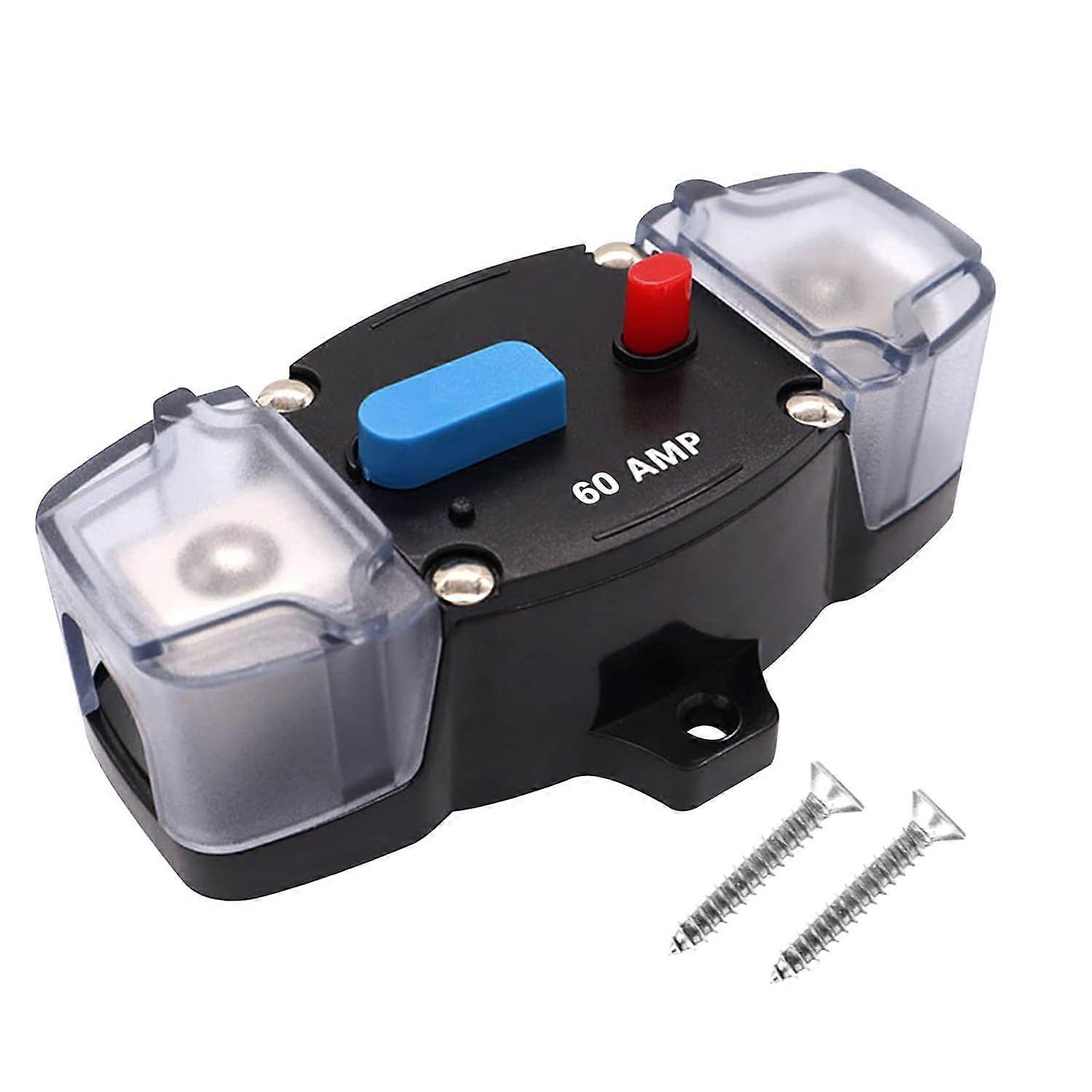 Car Fuse Holder 12V-48V Audio Fuse Protection System for Car, RV, Boat (60A)