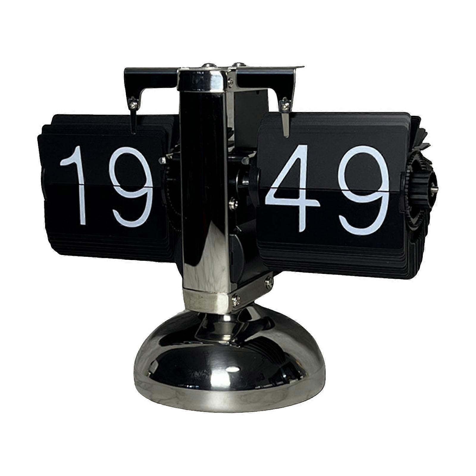 Flip Clock Large Number Table Clock Retro Digital Flip Desk Clock Mechanical