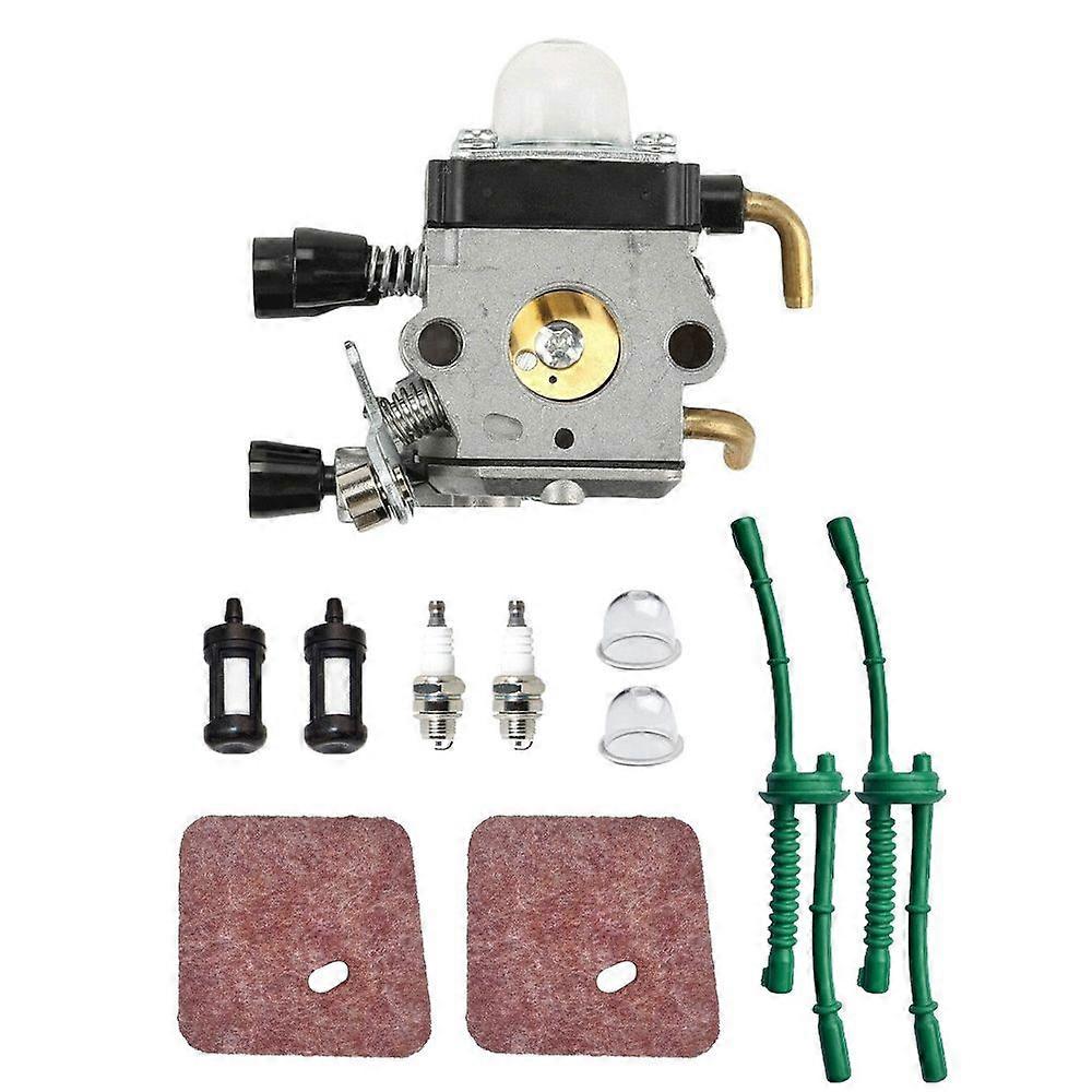 C1Q-S97 Carburetor with Fuel Line Kit Air Filter for STIHL FS38 FS45 FS46 FS55 KM55 HL45 FS45L FS45C FS46C FS55C FS55R FS55RC Grass Trimmer Weed Eate