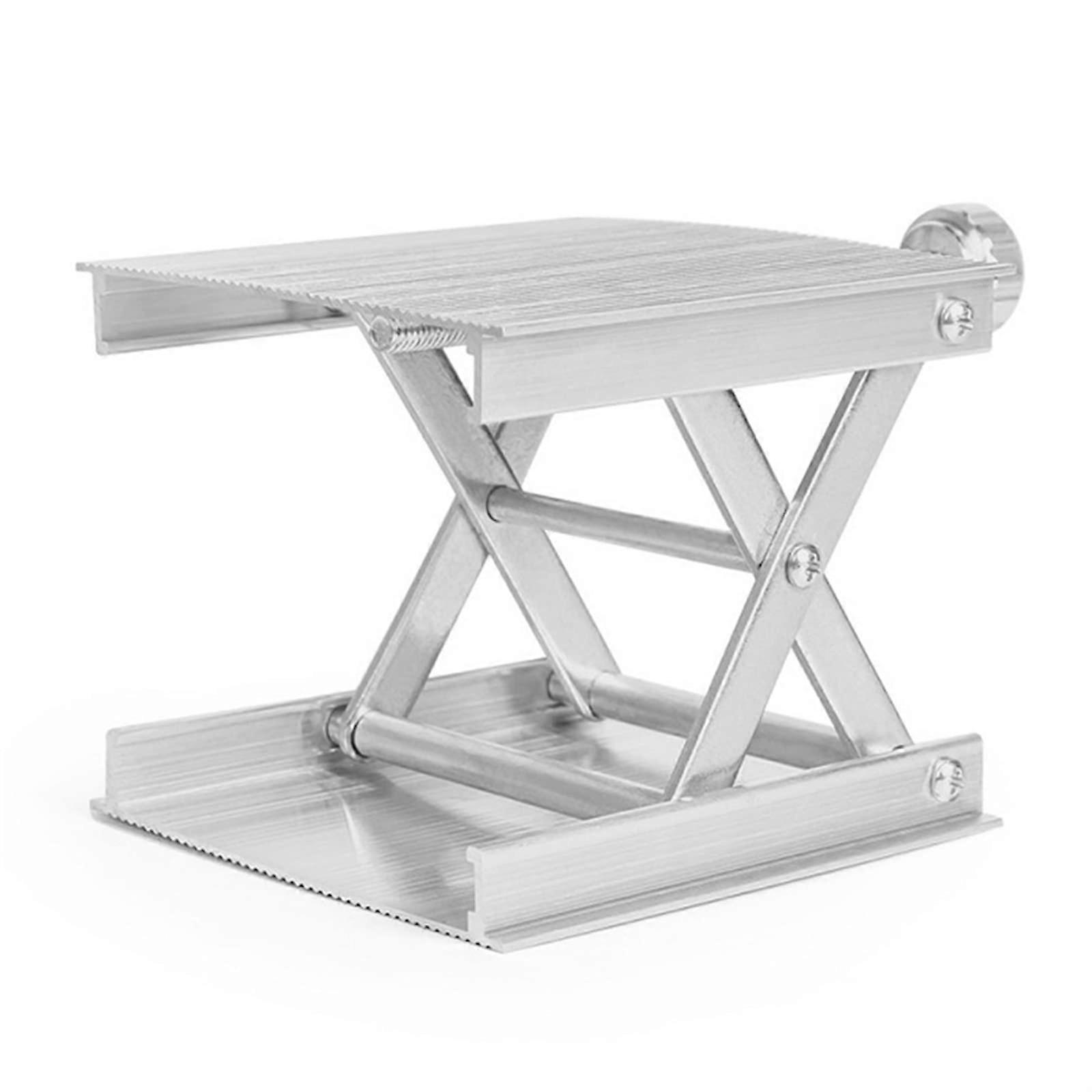 Aluminum Lifter for Laboratory Milling and Woodworking Engraving, Silver Router Table Lifting Stand with Spirit Level