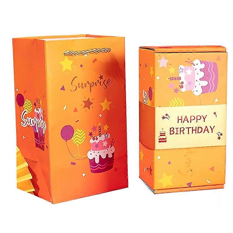 Exploding Gift Box Money Up Surprise Birthday Prank Box, C