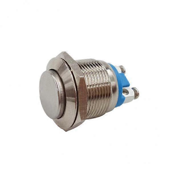 2x Start Switch 19 Mm Momentary Push Button in Nickel-plated Brass