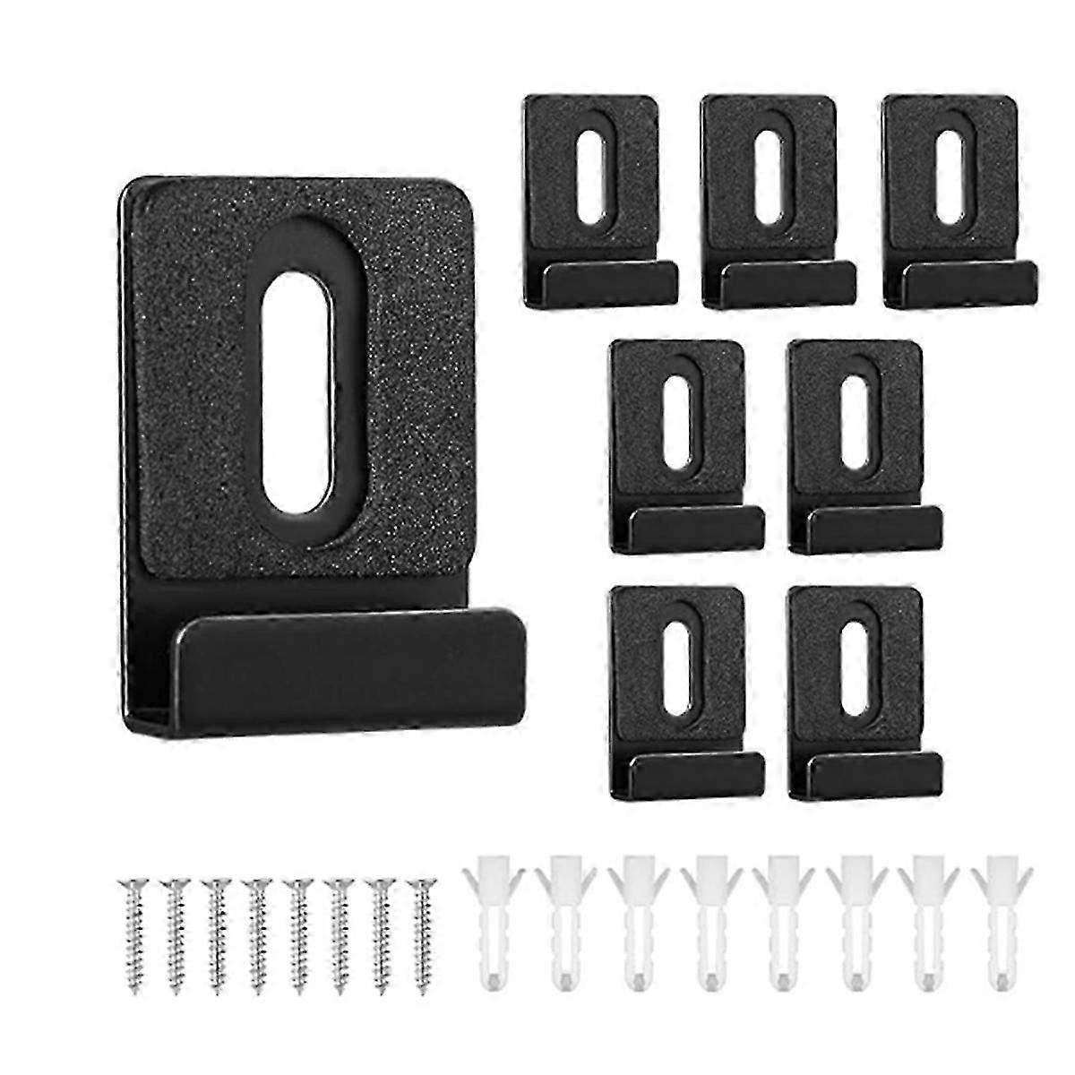 8pcs Metal Mirror Holder Kit, Mirror Clips with Screws Rubber Pads Mirror Hooks Heavy Duty Mirror Ha