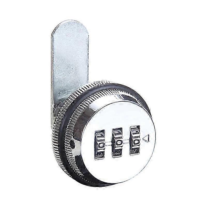 3 Digit Combination Lock Password Lock Keyless Cam Lock - Zinc Alloy Chrome Plating Coded Security Lock for Drawer Locker Box Cupboard Door