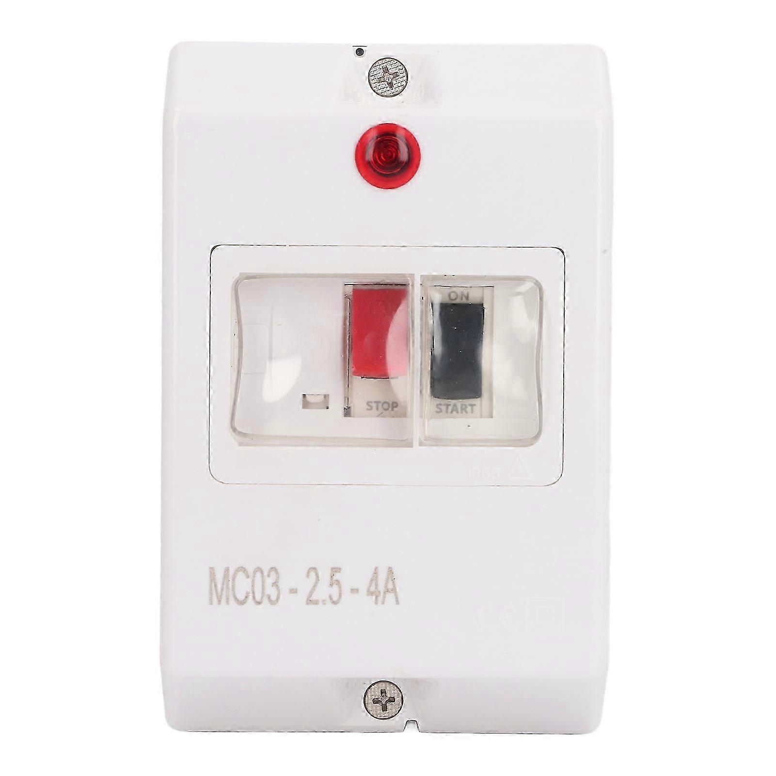 Motor Circuit Breaker IP55 Waterproof Motor Protector Switch with Signal Light 2.54A 230 240V 400 415V 500V 690V
