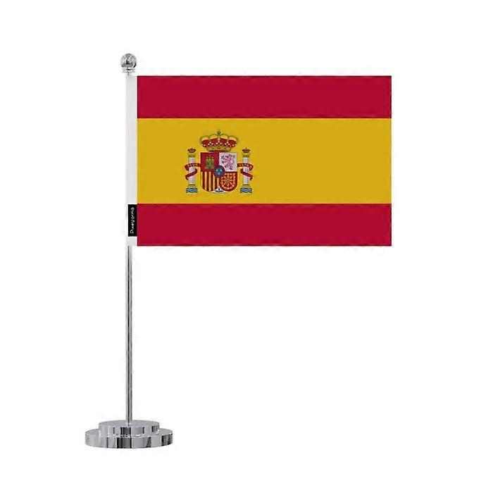 Flag desk of Spain – 14 x 21 cm – Polyester – Stainless Steel Base