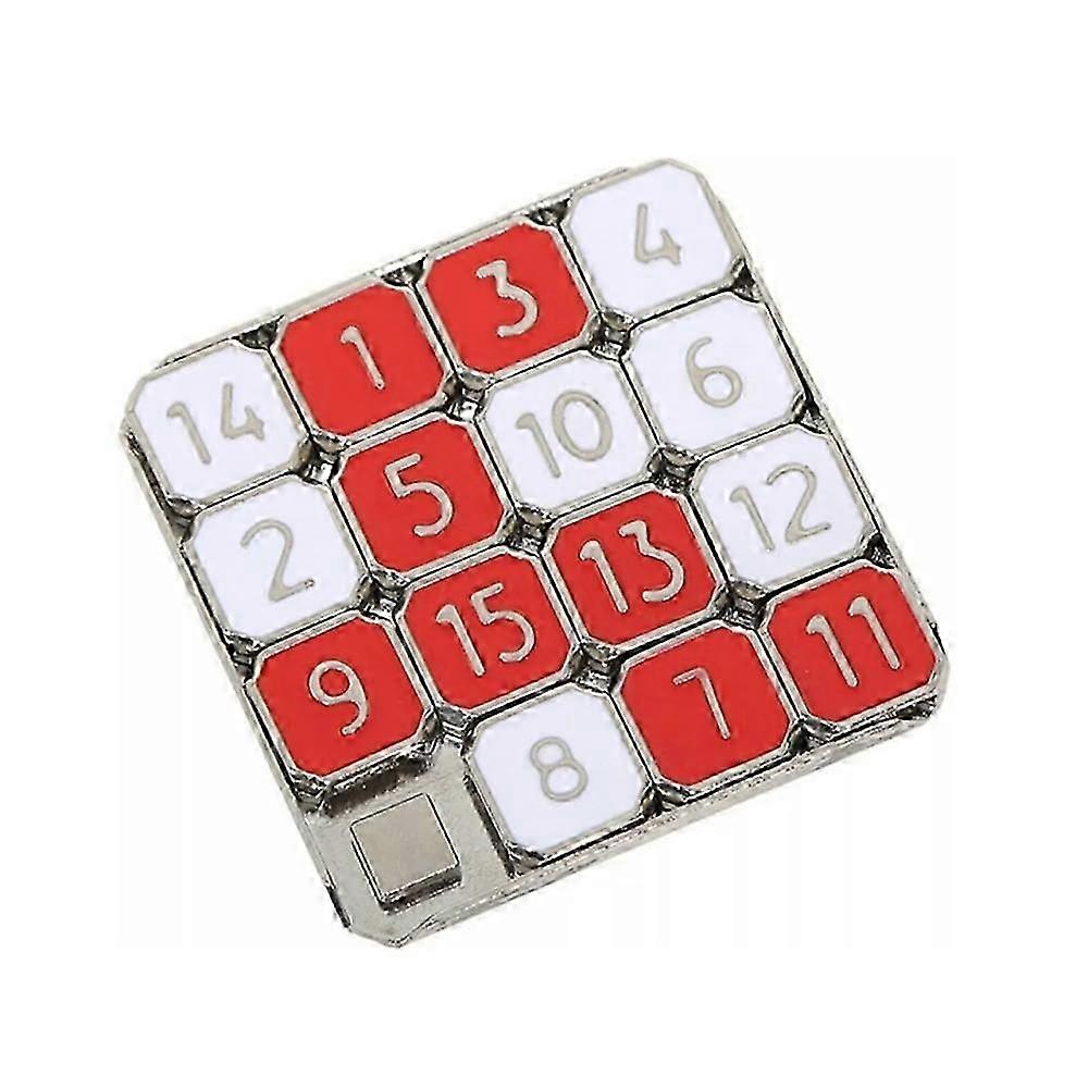 15 Grid Metal Number Sliding Puzzle Children's Educational Fun Toy for Adult