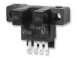 EESX671P Photomicrosensor, 5mm Slotted L-Shaped Case, 4 Pin PNP, 524 VDC, Dark ON/Light ON, 1 Channel