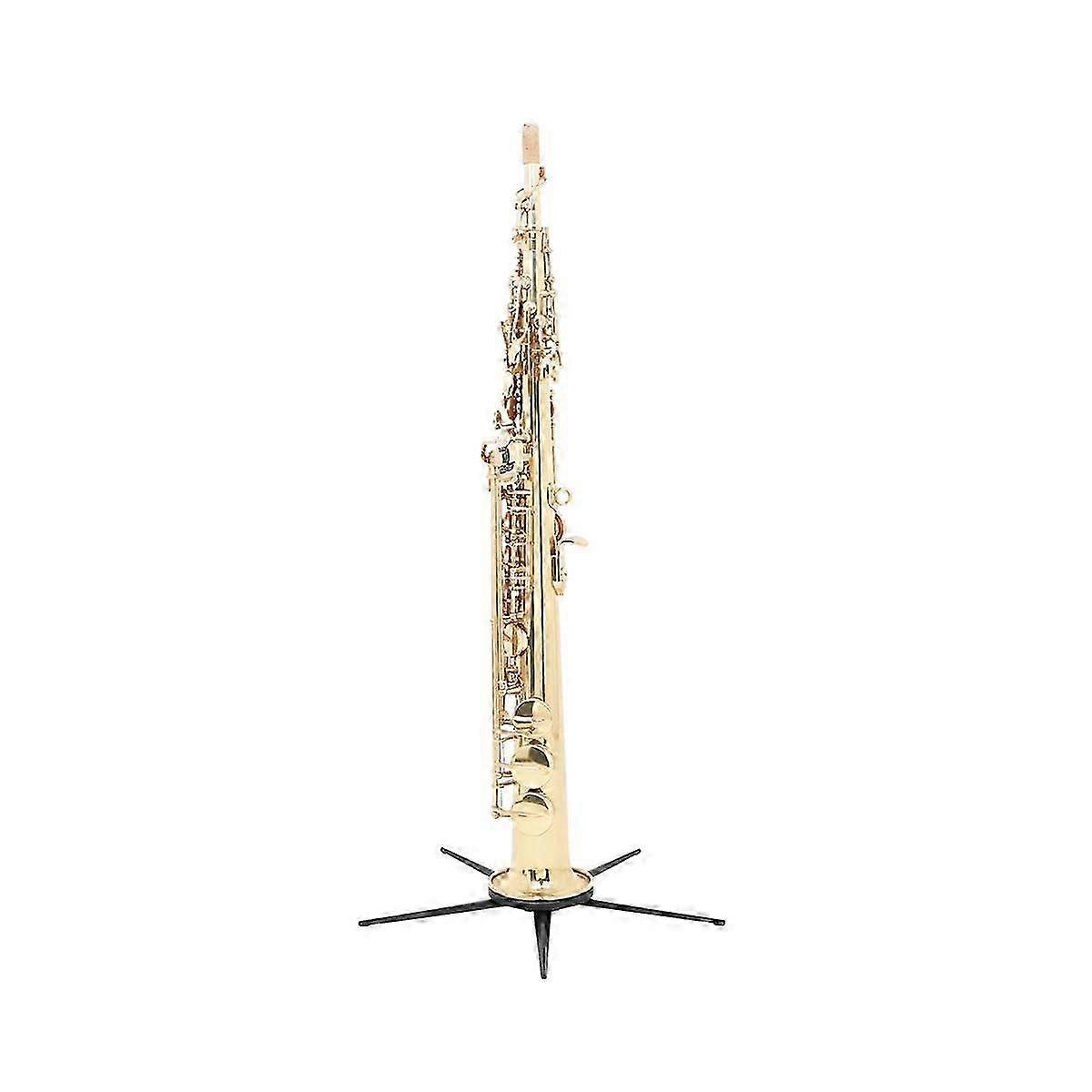 Foldable Five-Legged Soprano Saxophone Floor Stand Bracket for Straight Tube Support