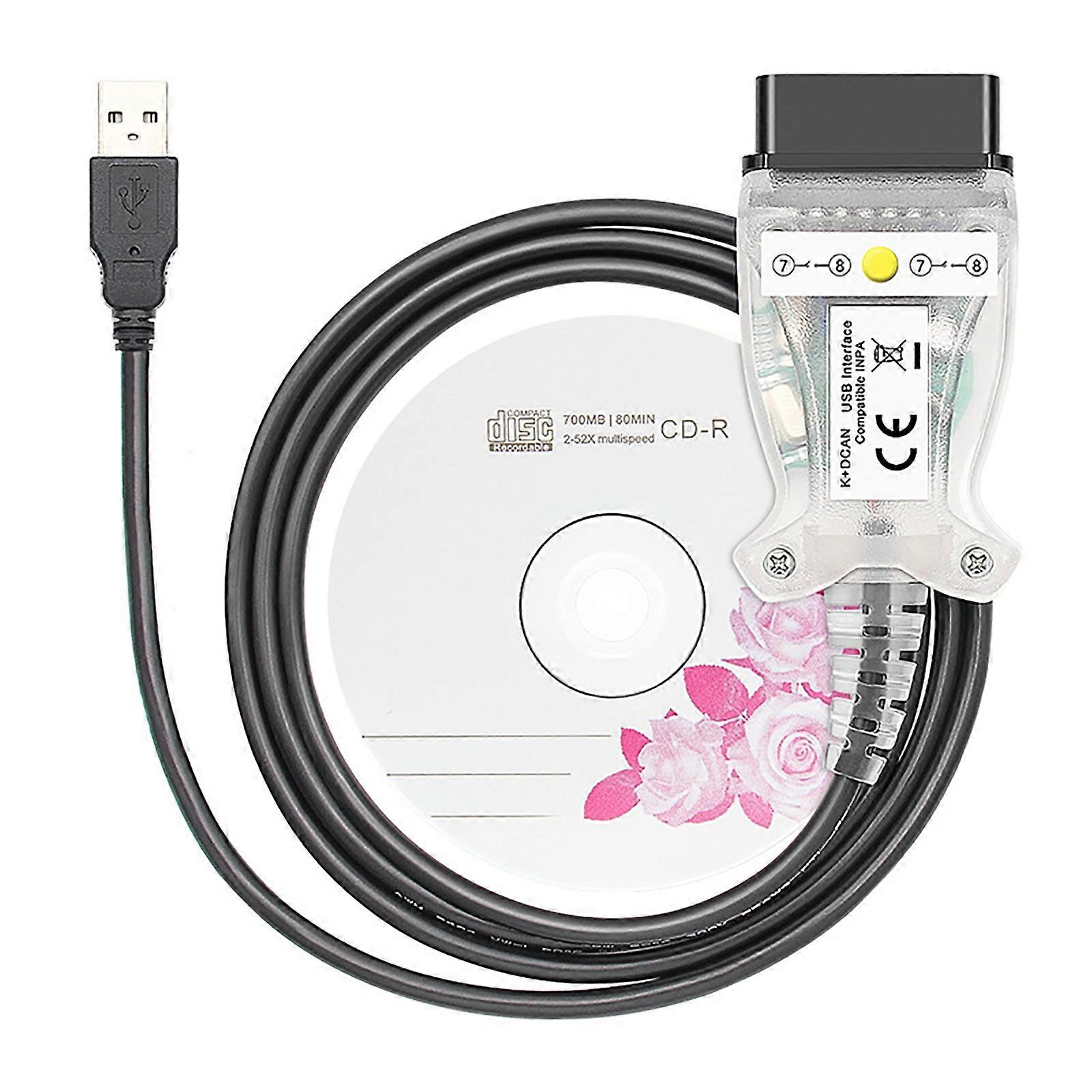 K+CAN Cable withSwitch K+D CAN USB Interface Cable Car K+Dcan USB OBD2 Diagnostic Scanner Cable FT232RLs
