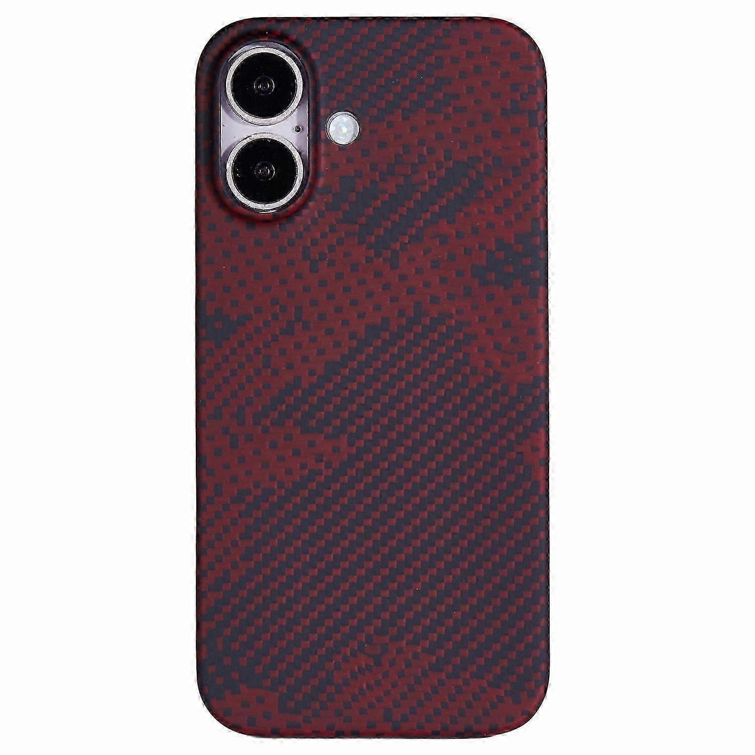 For Iphone 16 Magnetic Case Camouflage Red Aramid Fiber Phone Cover