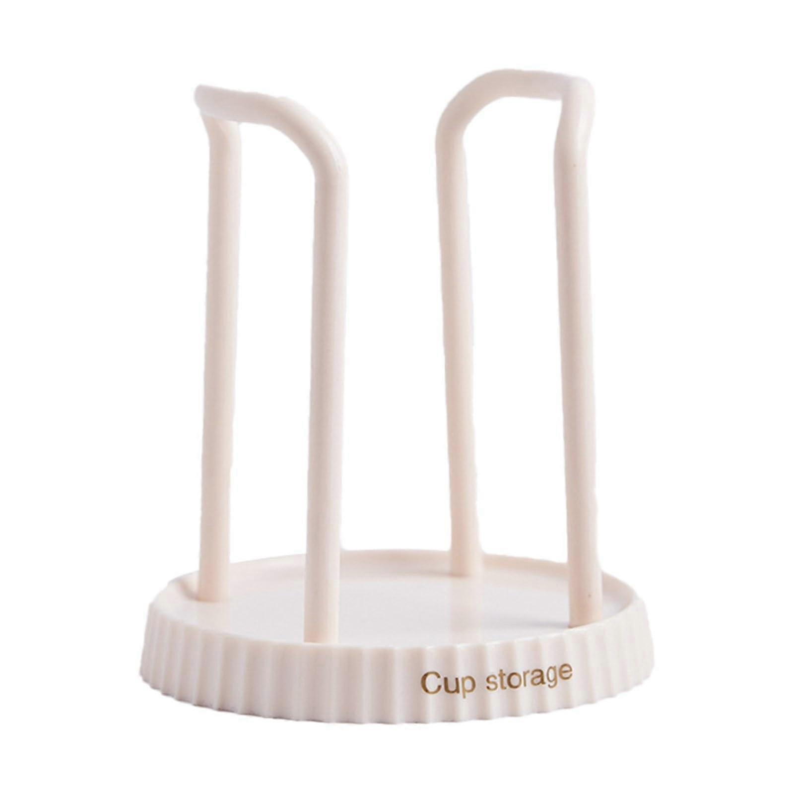 Disposable Cup Dispenser for Home Coffee Cups, White Storage Rack and Strainer for Sink, One Size
