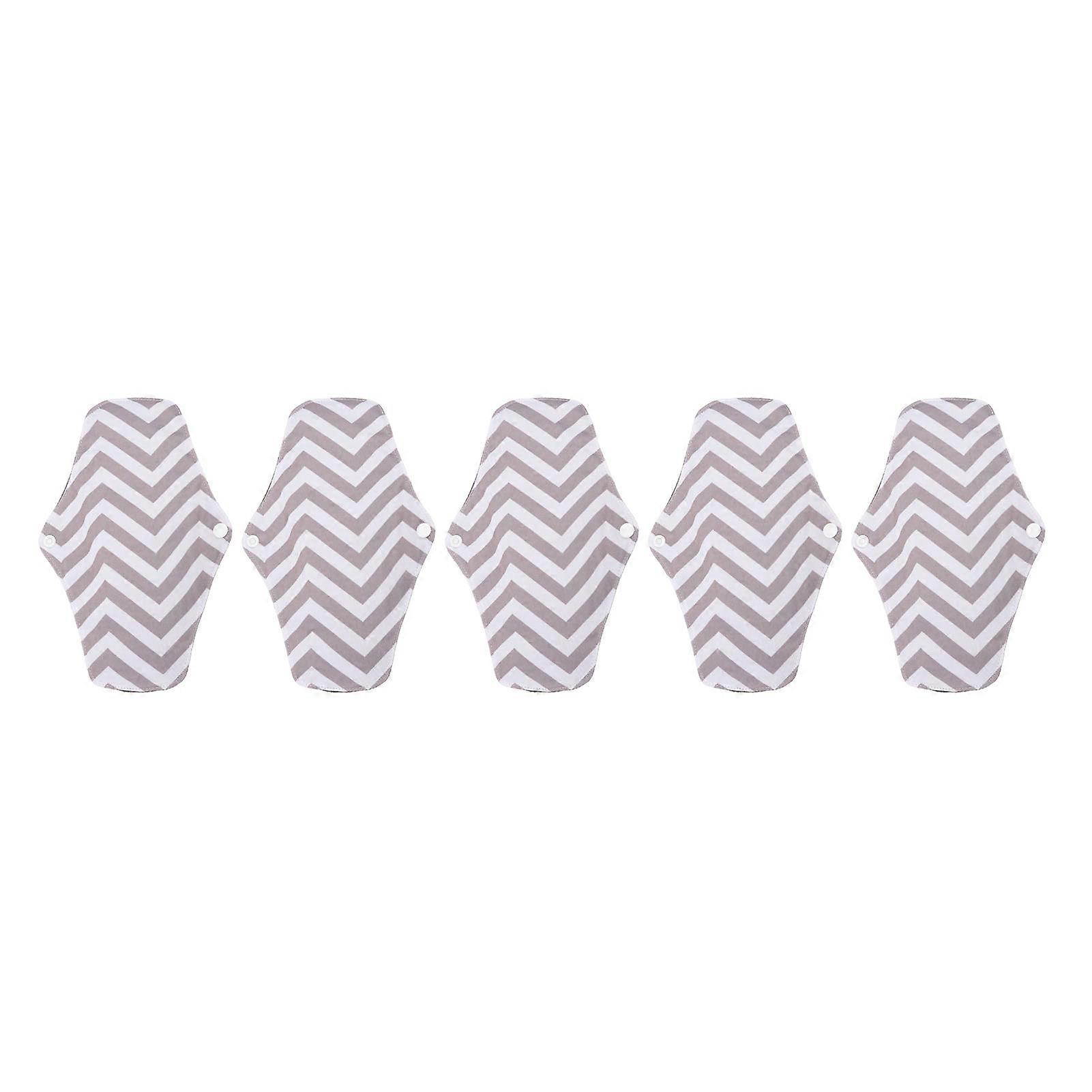 Lot de 5 serviettes hygiéniques lavables, sans coutures, imprimées, imperméables et réutilisables, pour usage quotidien, grossesse, B26
