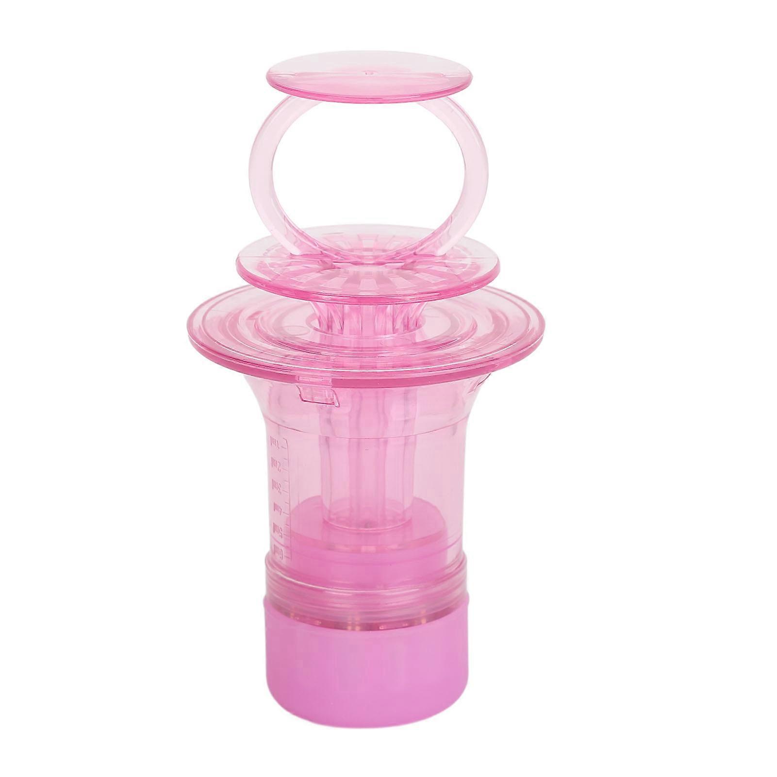 Scalp Applicator Comb Prevent Leakage Handheld Massage Comb for Hair Growth Oil 6ml Capacity Sakura Pink