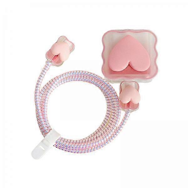 2-4pack Carregadores Cabo Capa Protetora 4 em 1 3D Capa Protetora para Celular