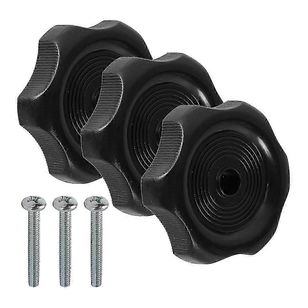 3 Pack Black 1inch Shaft RV Window and Vent Knob