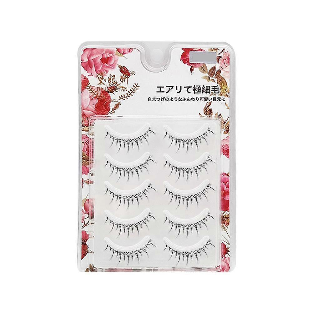 False Eyelashes 5 Pair Set Reusable Soft for Natural Looking Beauty