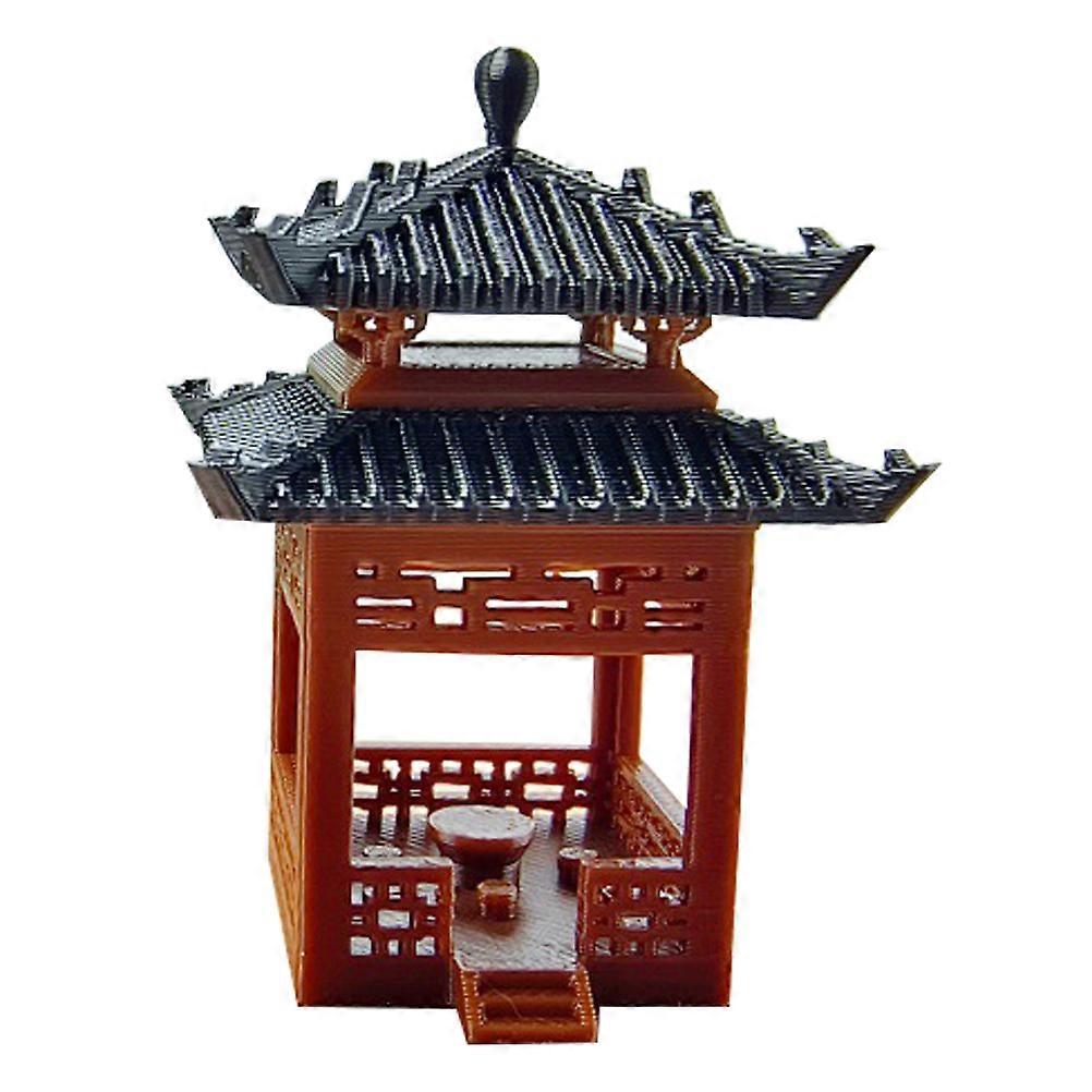 Asian Decor Miniature, Pavilion Statue Adding Tranquility to Any Setting