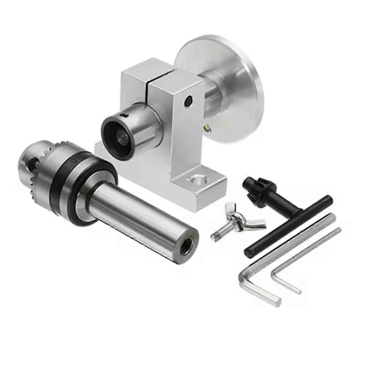 Live Lathe Center Head with Chuck Diy Accessories for Mini Lathe Machine Revolving Centre Woodworki
