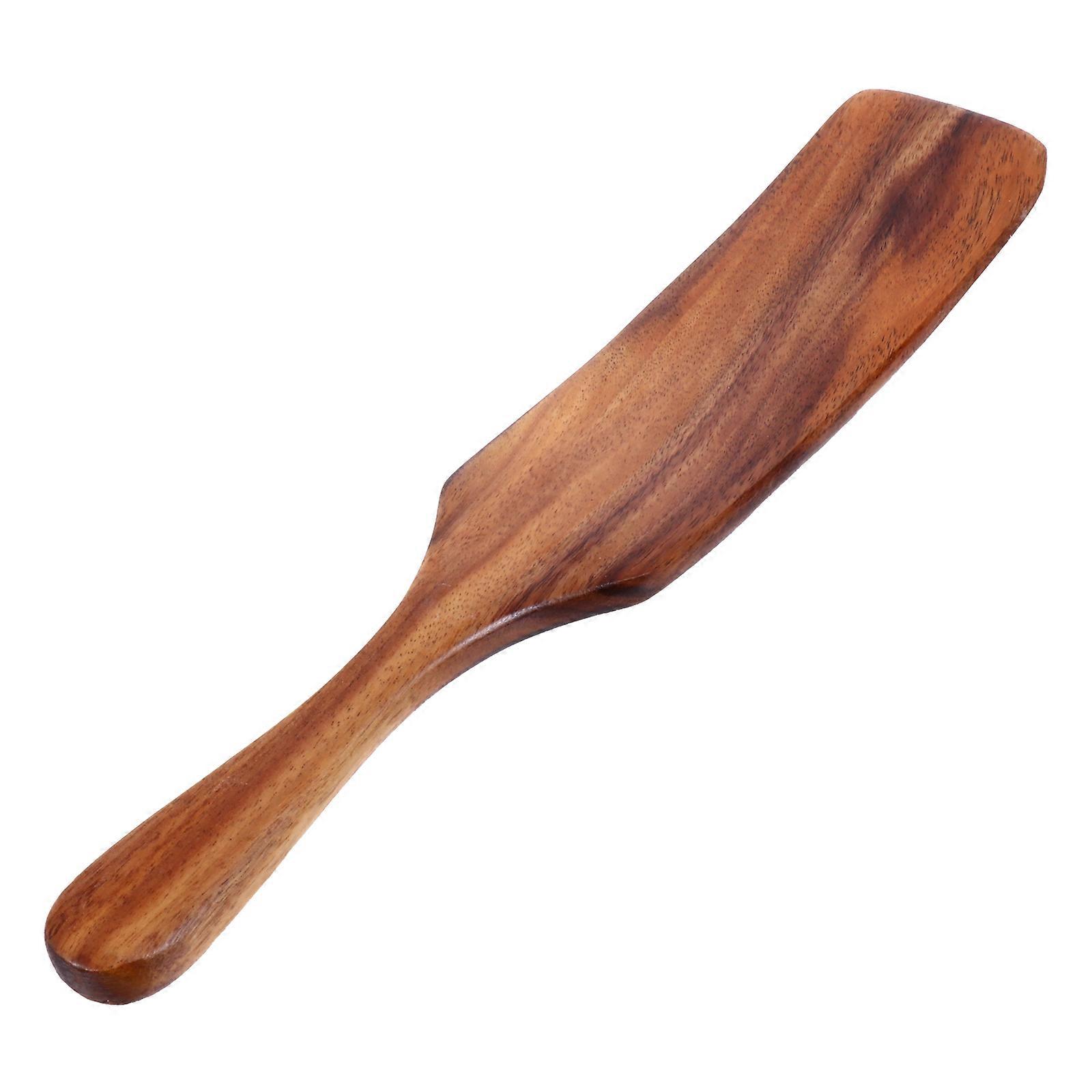 Premium Lightweight Long Handle Wooden Spatula for Non Stick Cookware – Ideal for Cooking, Baking, and Serving at Home or Restaurant