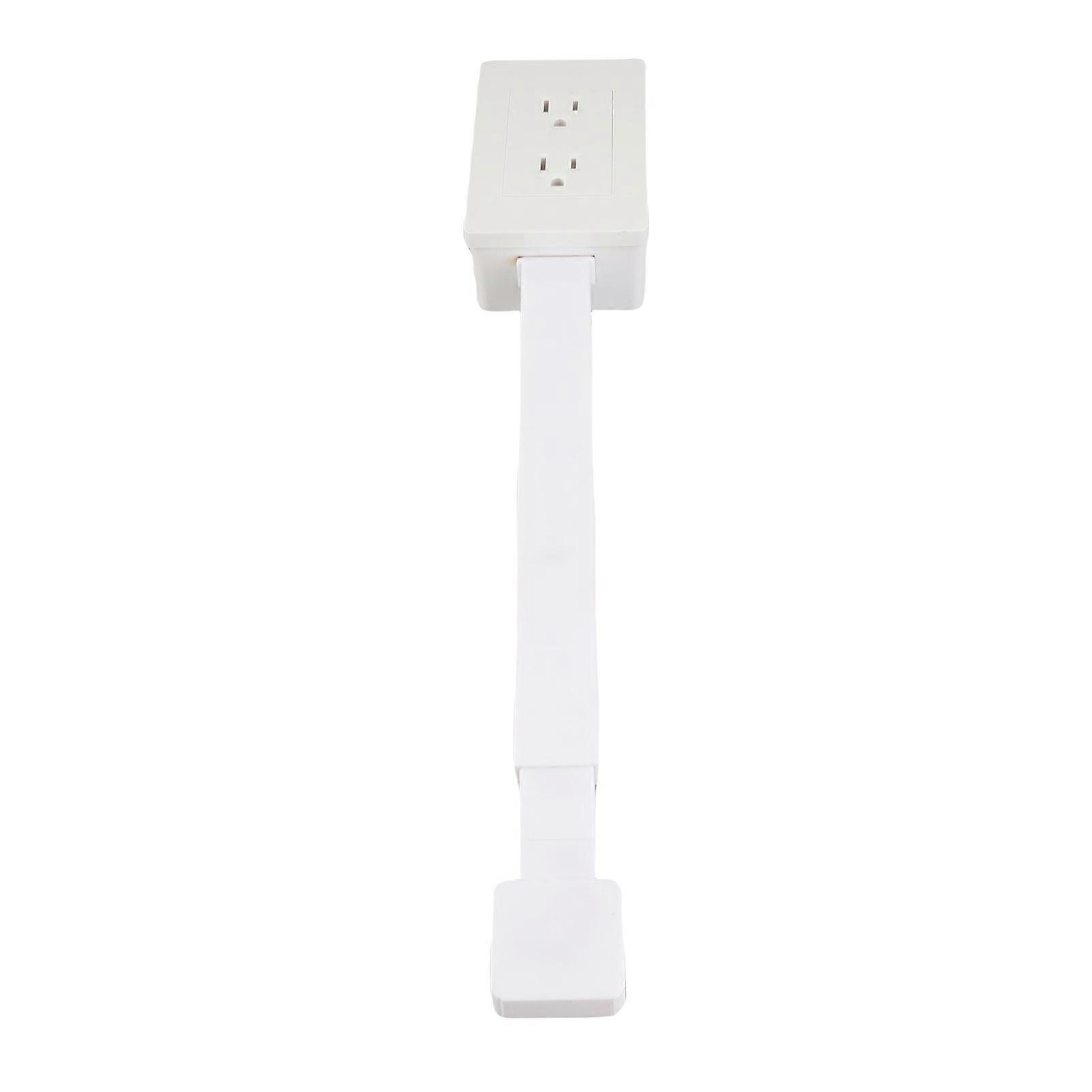 Socket Expander 3 Prong Electrical Outlets Power Strip 22 to 34 Inch Extension 180 Degree Rotating Base
