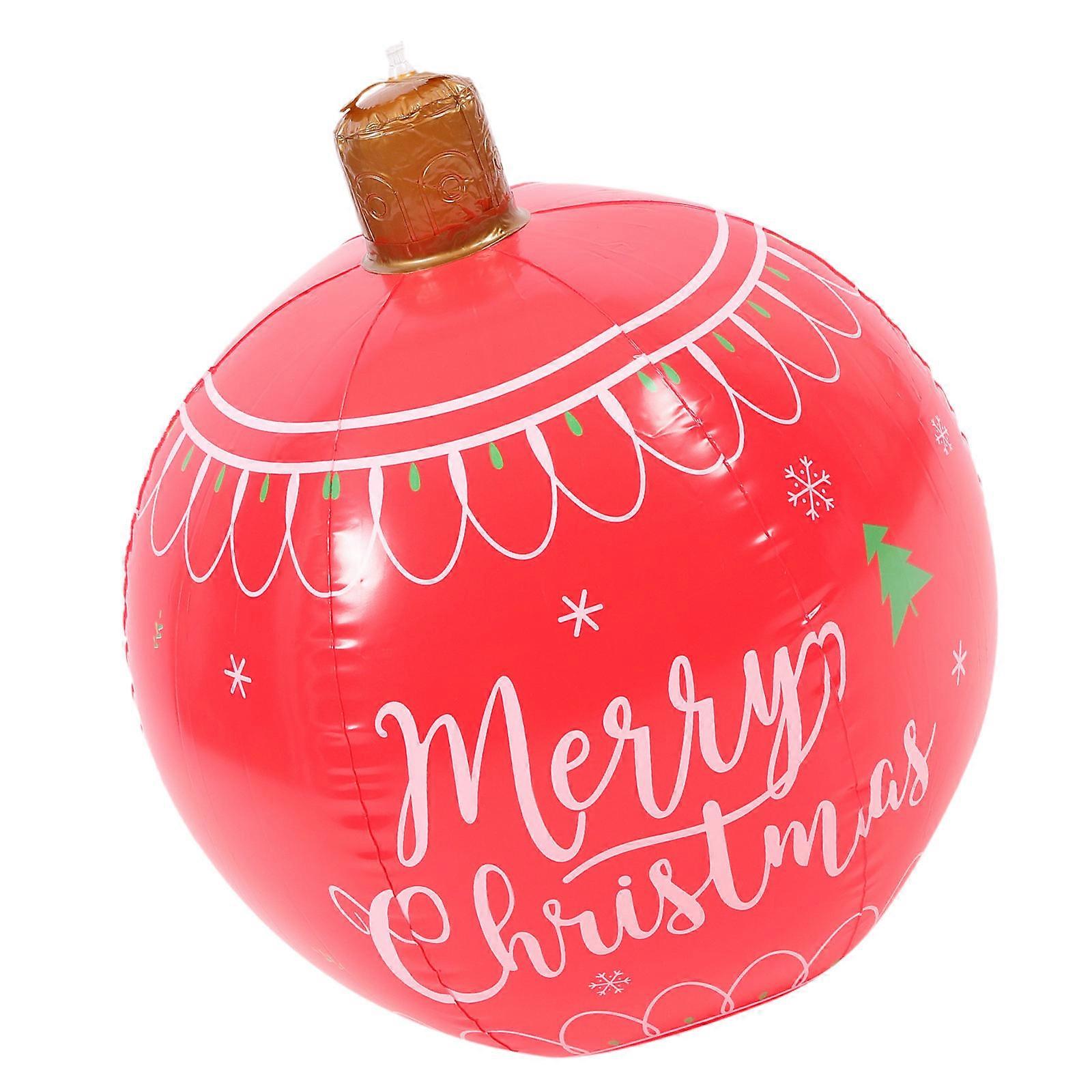 インフレータブルオーナメントインフレータブルクリスマスボールヤードデコレーションモダンスタイルレッド80.00X60.00X60.00CM 1個